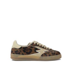 MOA CONCEPT Women's Leopard Print Calf Hair Sneakers Women BROWN